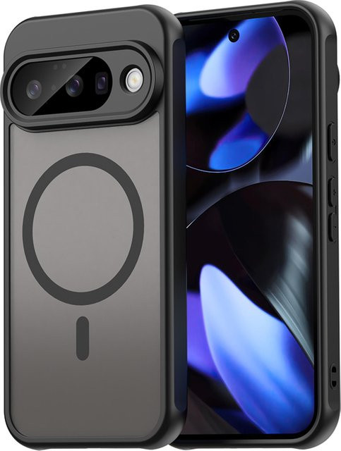 Newteneight Magnetische Handyhülle für Google Pixel 10 Pro XL 9 Pro XL MagSafe kompatibel matt transparent schwarz - Bild 1