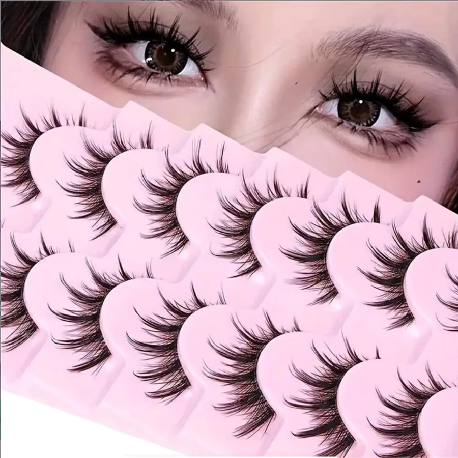 LIMEIKAI Künstliche Wimpern, Black, Unisex, 10 Paar - Bild 4