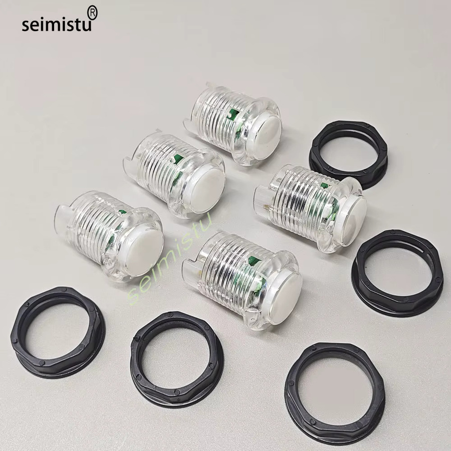 5 Stück RGB-beleuchtete LED-Drucktasten für Arcade-Spiele in Multicolour, runde Tasten mit 28mm und 30mm Durchmesser für MAME und Arcade-Automaten von seimistu - Bild 4