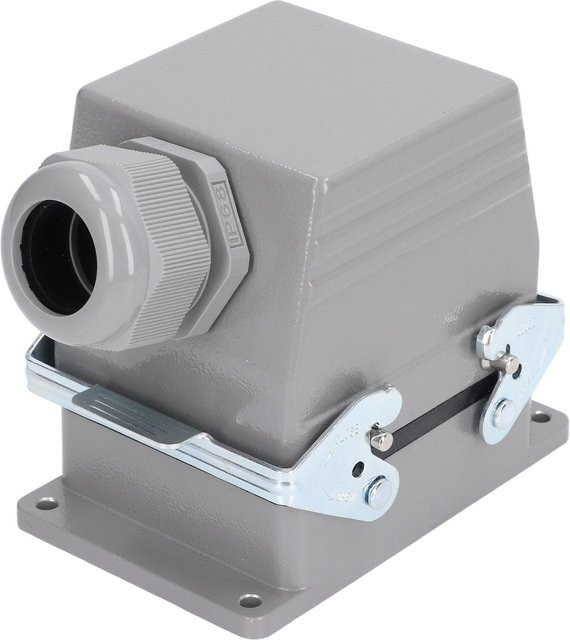 Koogeelife Schwerlaststeckverbinder Rechteckig Industriell Wasserdicht 16A 500V in Grau aus Metall - Bild 1