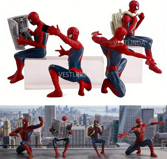 BEAST KINGDOM Spiderman Superhelden-Mini-Figuren, Action-Sammlerstück Statue, 7-9 cm - Bild 1