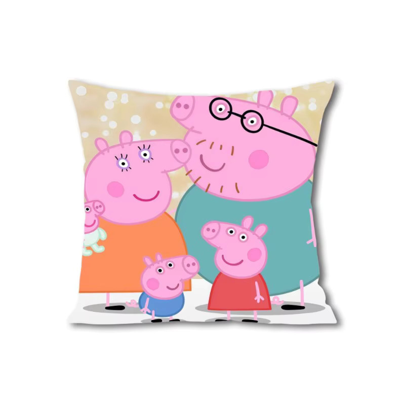 Peppa Pig Kissenbezug von Hasbro, quadratisch, mehrfarbig, doppelseitig bedruckt mit Reißverschluss - Bild 6