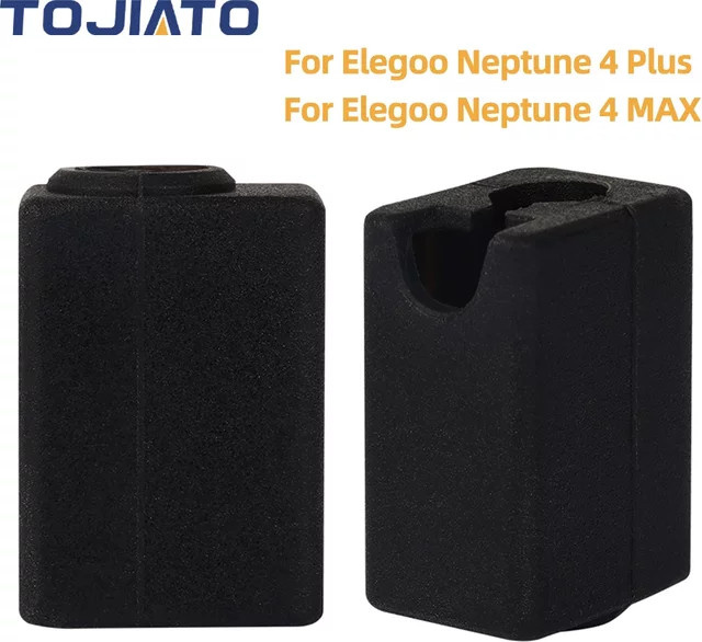 Elegoo Silikon-Sockel für Neptune 4 Plus und 4 Max Hotend, schwarze Abdeckung für den Heatblock des 3D-Druckers - Bild 1