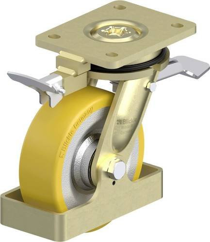 Blickle Schwerlast-Lenkrolle LS-SETH 150K-ST-RI4-FS in Silber mit 150 mm Rad-Durchmesser und 650 kg Tragfähigkeit - Bild 1