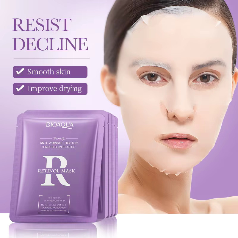 BIOAQUA Gesichtsmaske mit Hyaluronsäure und Retinol, 10 Stück - Bild 2