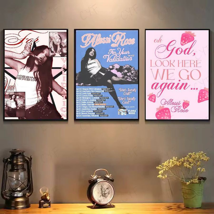 Alessi Rose Album SINGER Poster Wanddeko Multicolor B: 20 cm, H: 15 cm - Bild 2