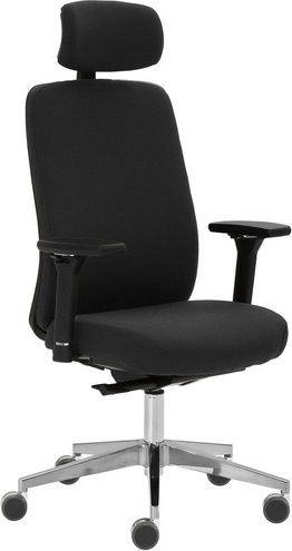 Mayer Sitzmöbel Drehstuhl mit Kopfstütze und Armlehnen, schwarz, Breite: 70 cm, Höhe: 63 cm - Bild 1