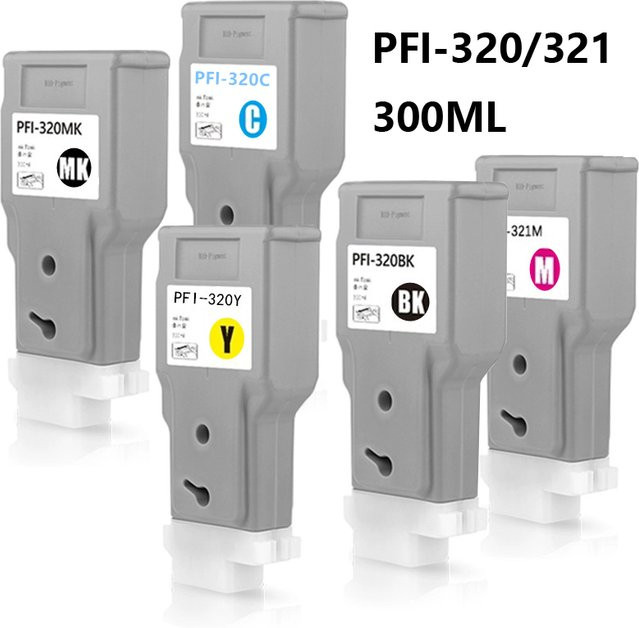 Kompatible Tintenpatrone PFI-321 PFI-320 für Canon TM-200 TM-205 TM-300 TM-305 TM-350 TM-355 TM-250 TM-255 Drucker, 300 ml - Bild 1