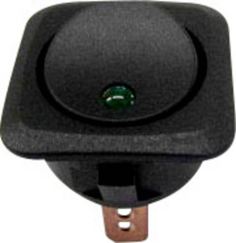 TRU Components Kfz-Wippschalter TC-R13-203L-SQ Grün 12 V/DC 25A 1 x Aus/Ein rastend - Bild 1