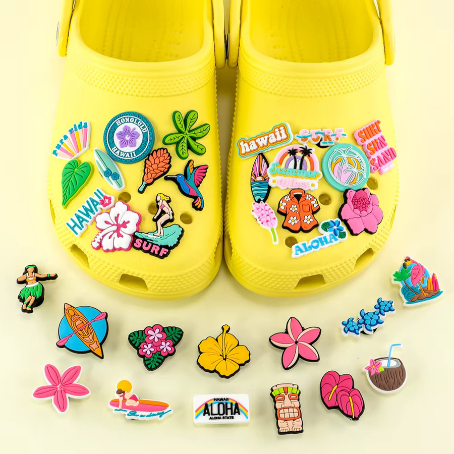 giantkoala Schuh Charm Mix, Hawaiian Pflanze Schildkröte, PVC - Bild 2
