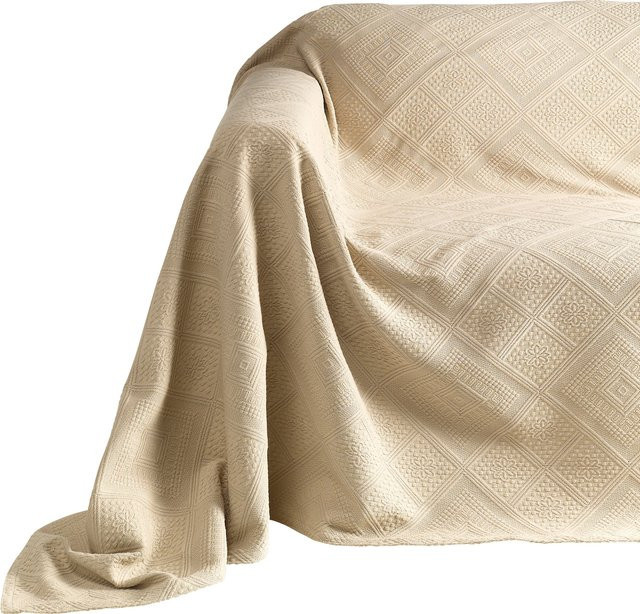Sesselüberwurf von Pereira da Cunha in Beige aus 100% Baumwolle mit Jacquard-Webung - Bild 1