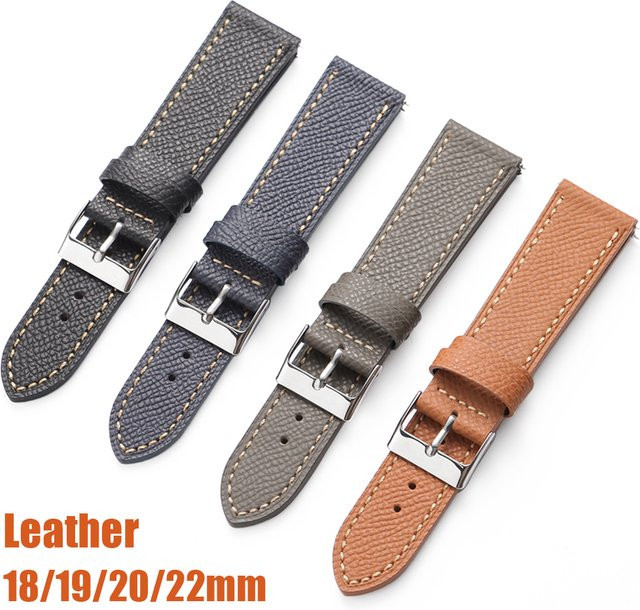 HQstrap Uhrenarmband Leder, Vintage, Schwarz, Unisex - Bild 1