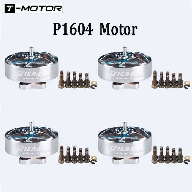 T-MOTOR P1604 Bürstenlose Motoren Set, 4 Stück, Farbe: Silber, 1,5mm Welle, für RC FPV Freestyle 3,5 Zoll Drohnen unter 250g - Bild 1