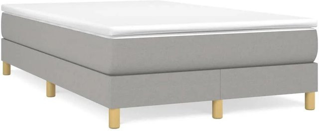 vidaXL Boxspringbett in Grau mit Stoffbezug, B/T/H: 120 x 200 x 203 cm - Bild 1