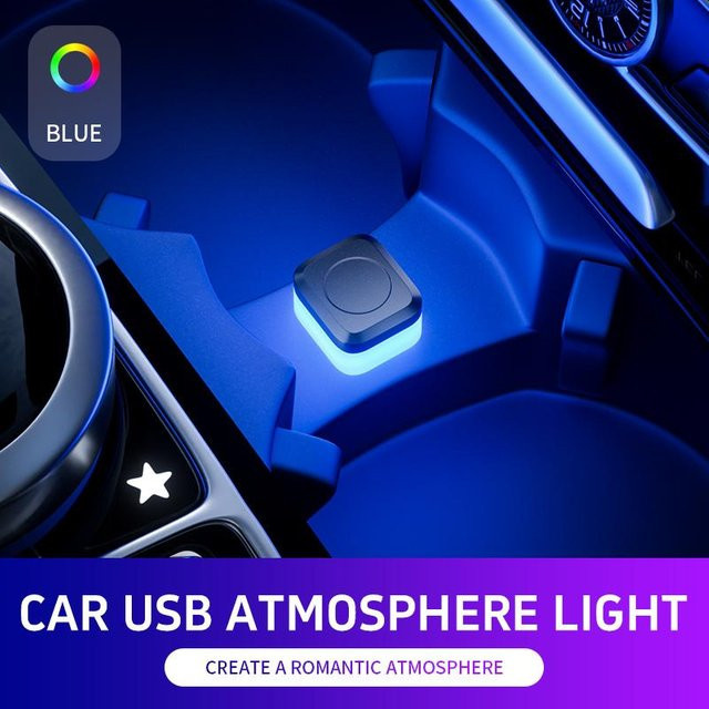 YJMP Auto Parts USB LED Ambiente-Beleuchtung für den Innenraum im 2er-Set, Mehrfarbig (Blau) - Bild 1