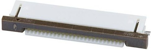 Molex FFC/FPC-Anschluss 25-polig mit 0,50 mm Rastermaß in Weiß - Bild 1