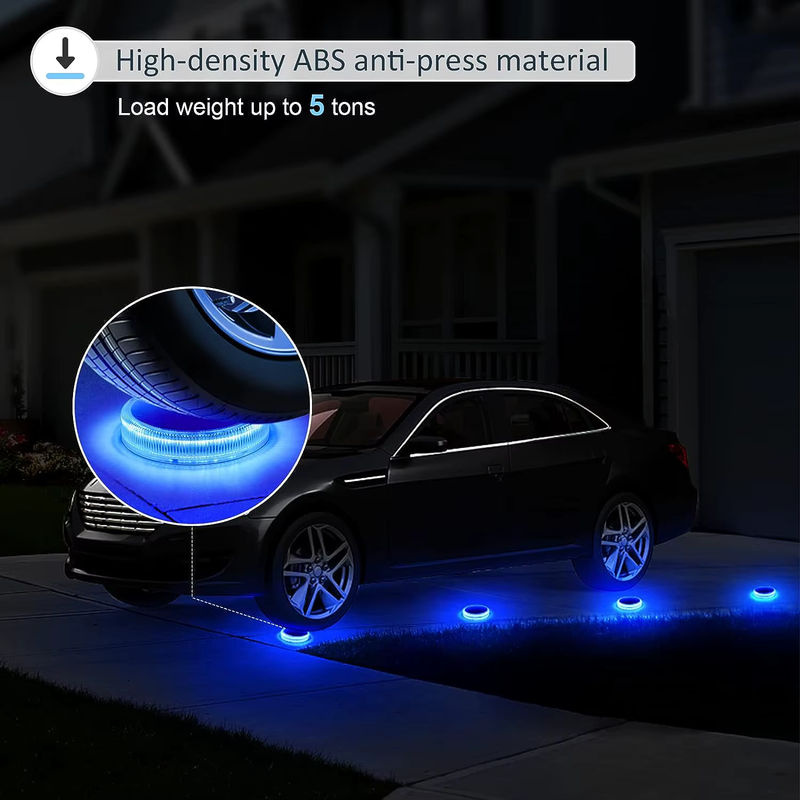 Yilaie Solar-LED-Einfahrtsleuchten im 4er-Pack, wasserdichte IP68 Gartenleuchten in Blau für Treppen, Stufen, Hof und Außenbereich - Bild 3