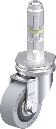 Blickle LRA-VPA 50K-E02 Lenkrolle mit 50mm Rad-Durchmesser und 40kg Tragfähigkeit in Stahl und Kunststoff, galvanisiert, grau/schwarz/silber - Bild 1