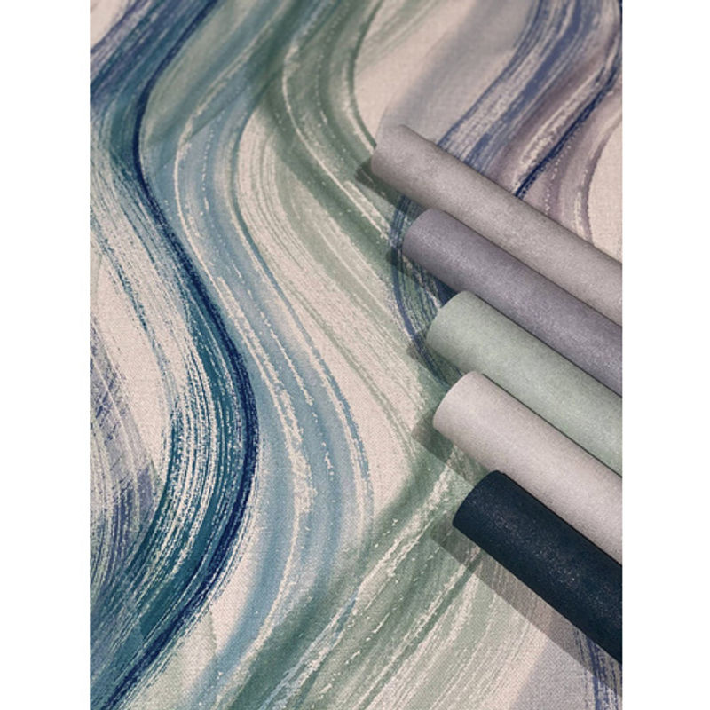 Marburg Vliestapete Shades mit grafischem Wellenmuster in Blau und Grün - Bild 5