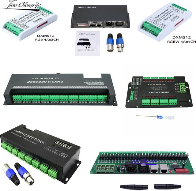 TiaoChongYi DMX512 RGB LED-Controller 3CH Mini Dimmer-Treiber für RGB LED-Streifen - Bild 1