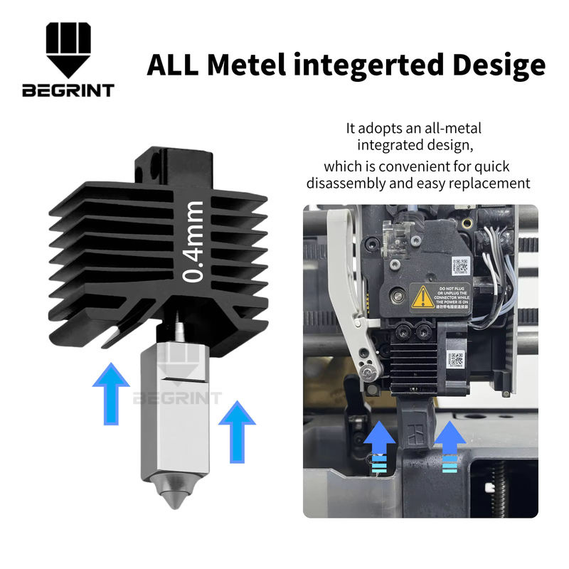 Bambu Lab Hotend-Kit mit Keramikheizung und Thermistor für X1, X1C, P1P und P1S 3D-Drucker in Schwarz - Bild 2