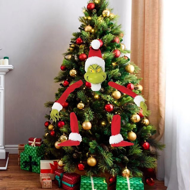 5er Set Suncolourful Weihnachts-Elf-Plüschanhänger als niedliche Weihnachtsbaum-Ornamente zur Dekoration - Bild 1