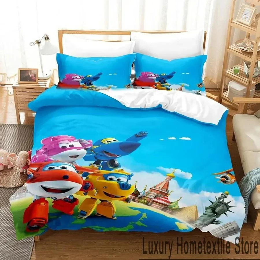 Binchi Outdoor Product Bettwäsche Set mit 3D-Cartoon-Flügel-Design, Mikrofaser, Mehrfarbig, B: 140 cm, L: 210 cm - Bild 1