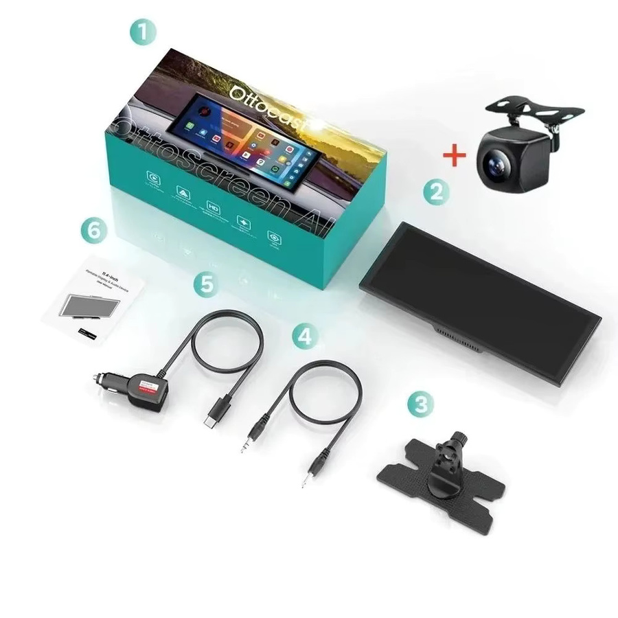 Ottocast Ottoscreen Ai 11,4 Zoll Kabelloses CarPlay und Android Auto Multimedia-Autoradio mit Netflix und YouTube in Schwarz - Bild 5