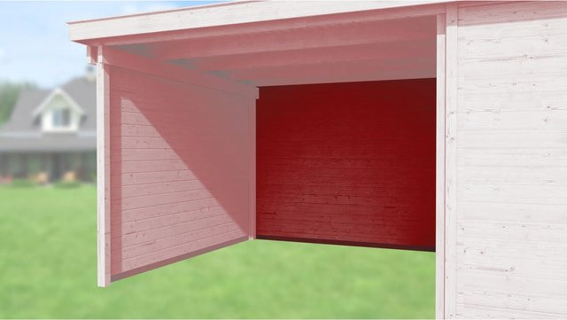 Weka Rückwand für Designhaus Typ 126 und 172 in Schwedenrot, Breite: 300 cm - Bild 1