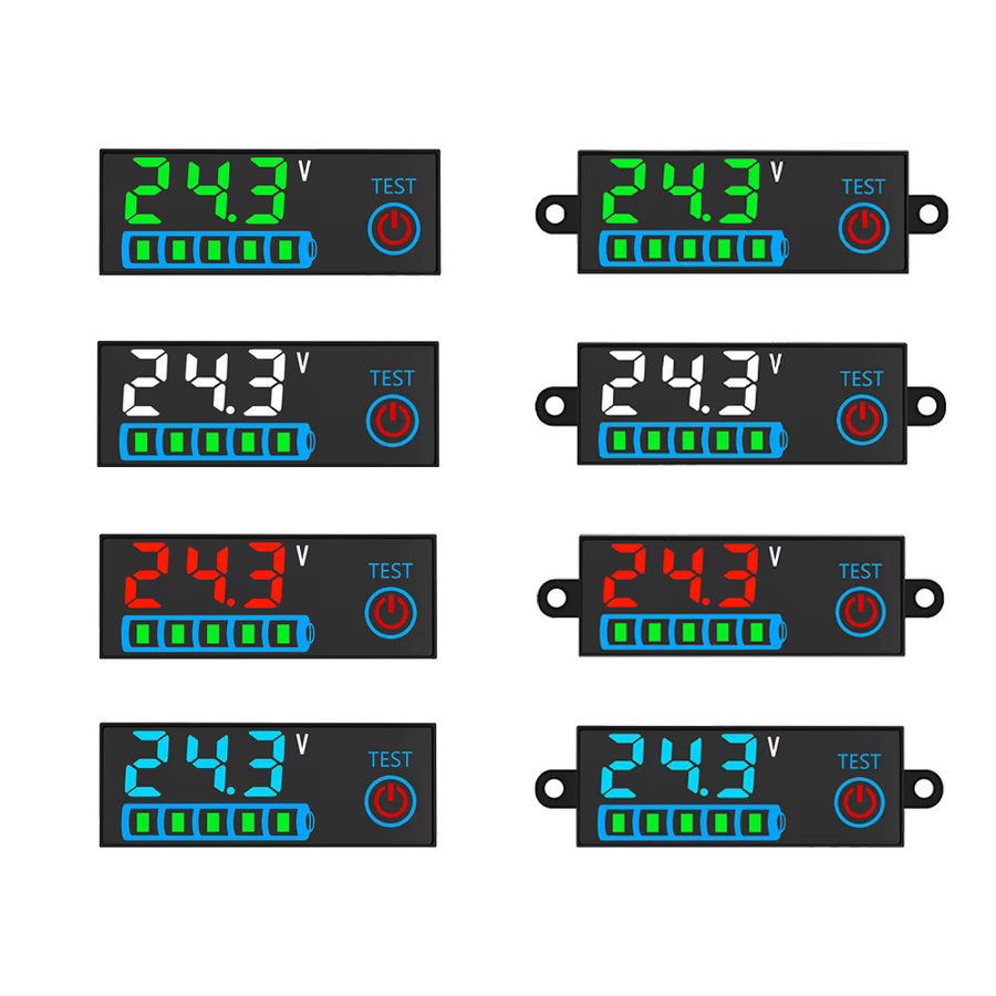 diymore Batterie Ladeanzeige für Li-Ion Lipo Lithium Batterien 12V/24V/36V/48V Kapazitätstester in Rot und Schwarz - Bild 3