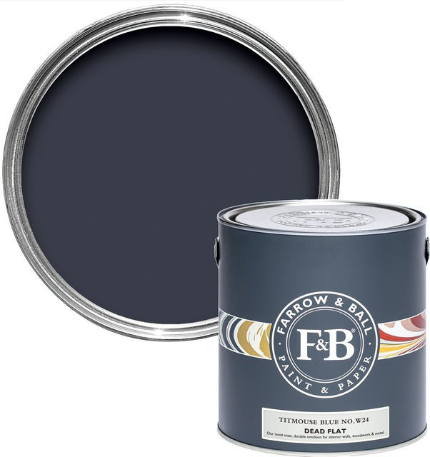 Farrow & Ball Dead Flat Wandfarbe Titmouse Blue 2,5 l - Bild 1