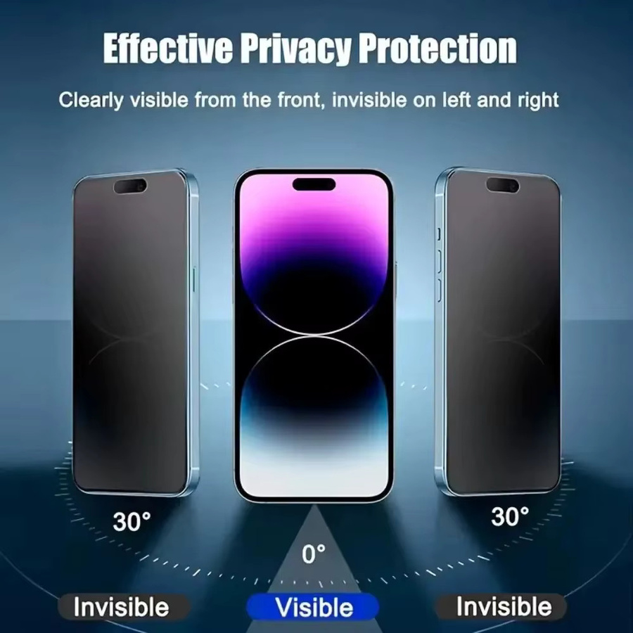DIXSG 3er-Pack Blickschutz-Displayschutzfolie aus Glas für iPhone 17 16 15 14 13 12 11 Pro Max Plus XR XS mit Ein-Klick-Installation - Bild 3