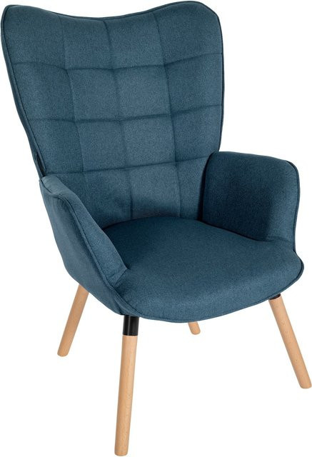 CLP Relaxsessel Garding Polstersessel mit Stoff-Bezug und Buchenholz - Bild 1