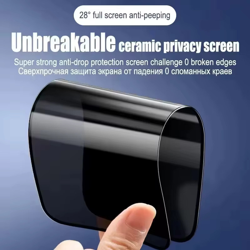 Matte Keramik-Sichtschutzfolie für Samsung Galaxy S25 S24 S26 S23 S22 A56 A57 A37 A07 A16 A36 A55 A54 A35 A17 A16 in Transparent - Bild 4