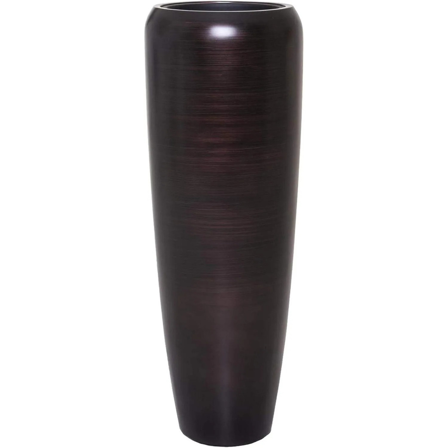 Vivanno Bodenvase Cavita aus Fiberglas in Erdbraun, B/T/H: 34 x 34 x 97 cm - Bild 2
