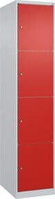 C+P Schließfachschrank Classic PLUS mit 1 Abteil in Grau und Verkehrsrot, H x B x T: 185 x 40 x 50 cm - Bild 1