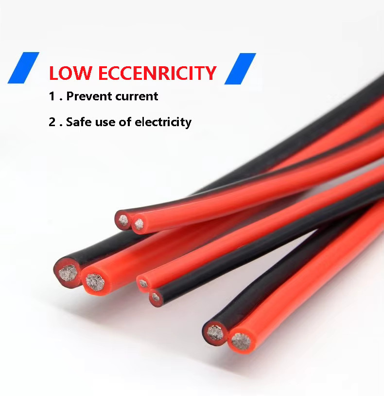 TAKORI Silikonkautschukkabel aus Kupfer, schwarz-rot, verschiedene AWG-Stärken für DIY-LED-Lampen - Bild 5