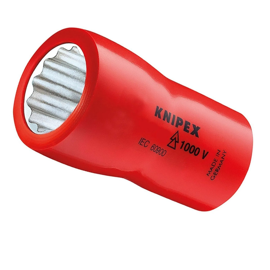 Knipex Steckschlüsseleinsatz für Sechskantschrauben 3/8 Zoll in Rot - Bild 2
