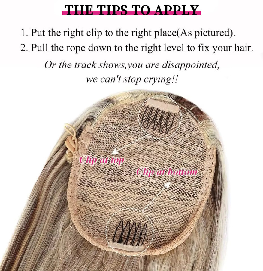 mayfive Clip-in-Haarverlängerung Pferdeschwanz, 100 % Echthaar, Farbe P8/613, Damen - Bild 3