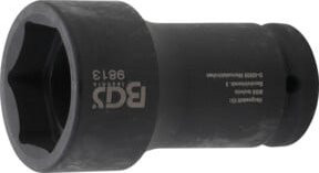 BGS Kraft-Steckschlüssel-Einsatz 9813 Sechskant tief, Antrieb Innenvierkant 20 mm (3/4 Zoll), Schlüsselweite 41 mm, Schwarz - Bild 1