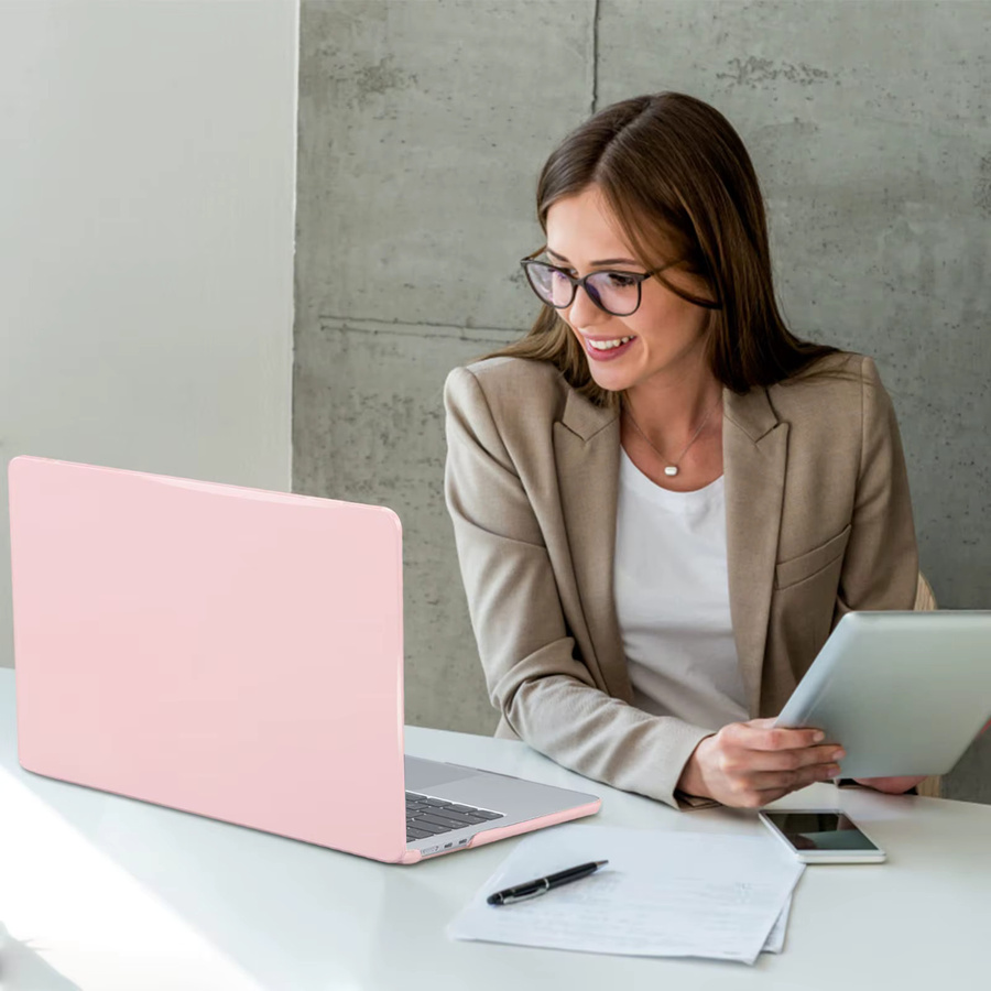EooCoo Schutzhülle für MacBook Air 13 Zoll (Modelle 2022-2025) in Crystal Pink - Bild 3