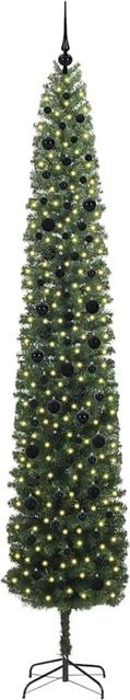 vidaXL Künstlicher Weihnachtsbaum in Grün mit 300 warmweißen LEDs und Ständer, Höhe: 270 cm - Bild 1