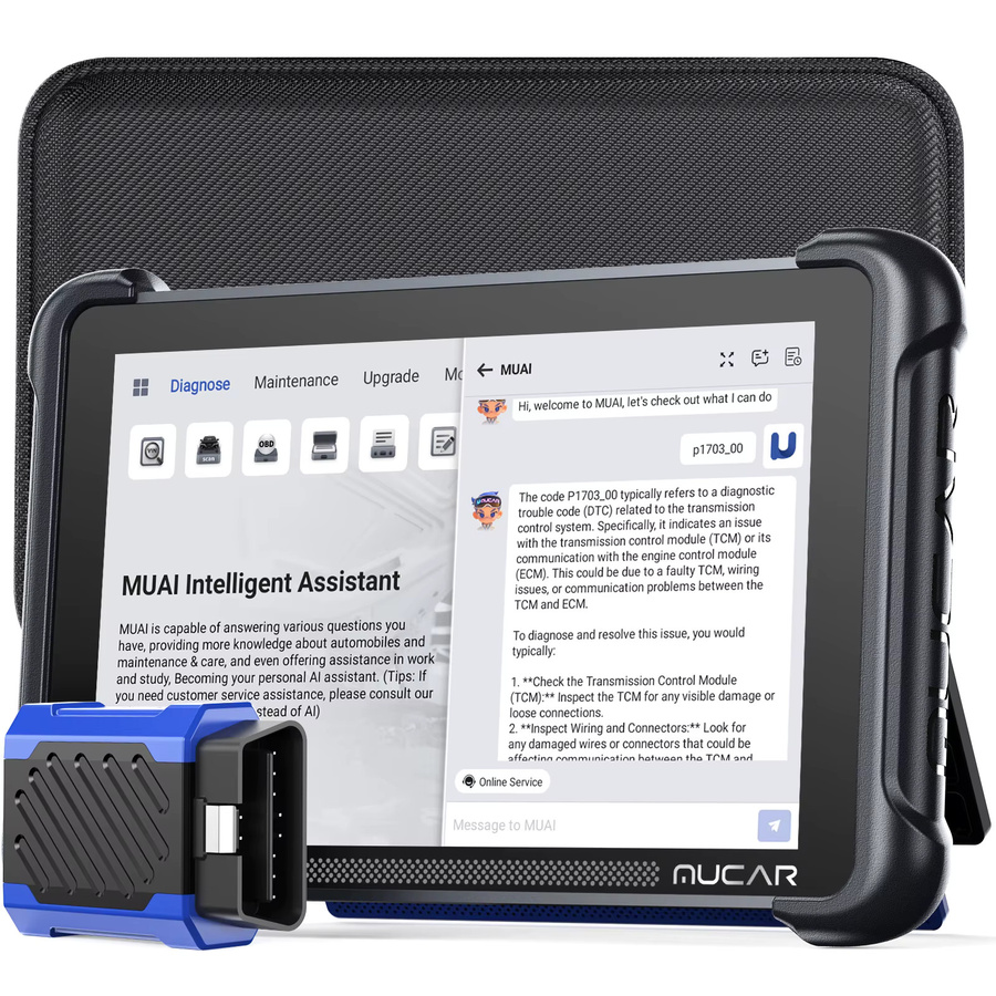 MUCAR 892BT Schlüsselprogrammiergerät AI Kfz-Diagnosetool mit bidirektionalem OBD2-Scanner, ECU-Codierung, CANFD und DOIP, 35 Reset-Funktionen, Farbe: Schwarz - Bild 7