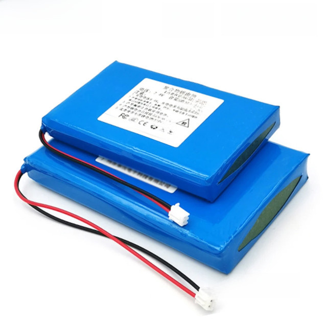 ZLYXZN Li-Polymer Lithium-Batterie für Lautsprecher, 7,4V, 5000mAh, Blau, B/H/T: 85 x 50 x 16 mm - Bild 1