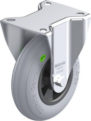 Blickle B-VWPP 125R-SG Bockrolle in Grau, Schwarz und Blau mit 125 mm Rad-Durchmesser und 50 kg Tragfähigkeit - Bild 1