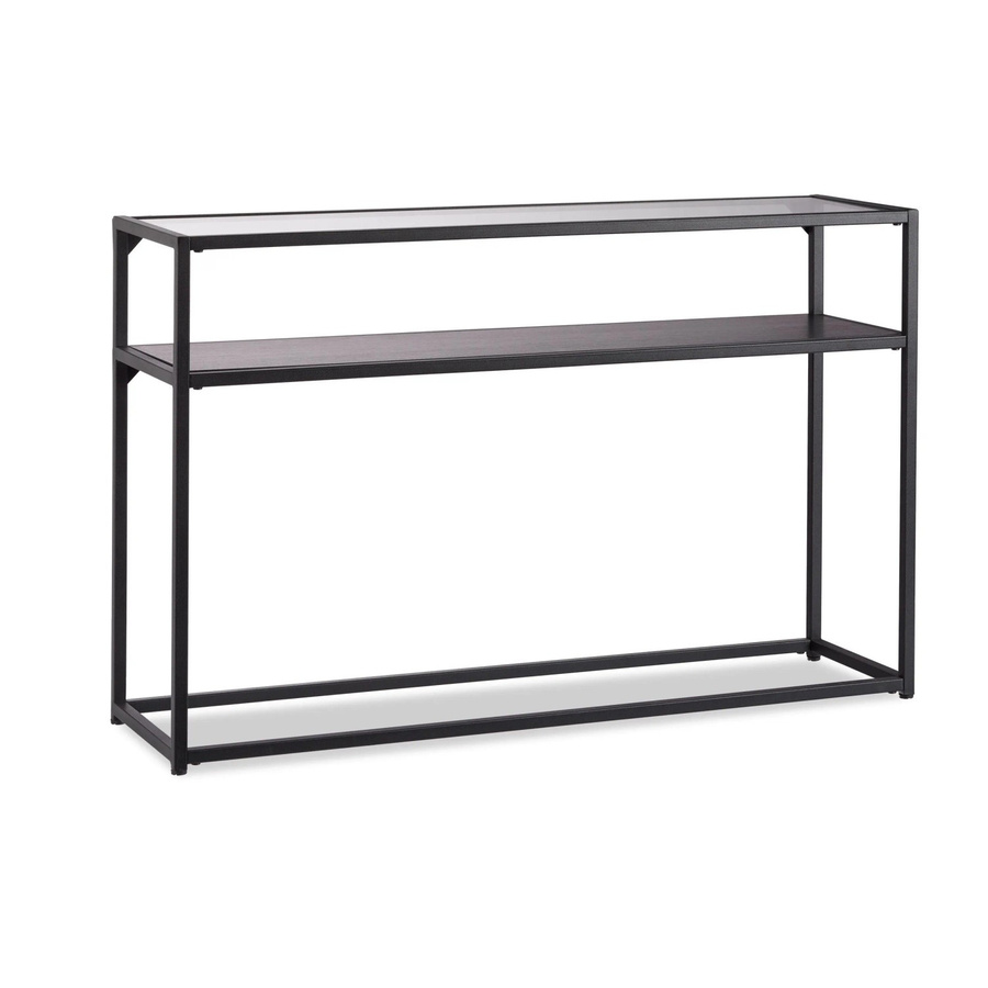 Relaxdays Konsolentisch aus Glas und Metall in Schwarz, B/T/H: 110 x 70,5 x 30 cm - Bild 2