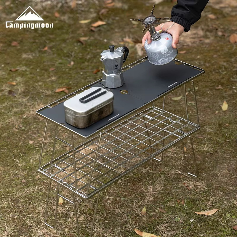 CAMPINGMOON T-2258 Mesh-Tischplatte aus Aluminiumlegierung in Schwarz für Campingklapptische - Bild 2