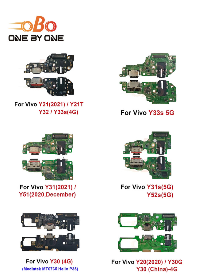 USB Lade Dock Board für Vivo Y21 Y30 Y31s Y32 Y33s Y51 Y52s 5G 2021 Reparatur Set mit USB Ladegerät Port und Flex Kabel in Multicolour - Bild 2