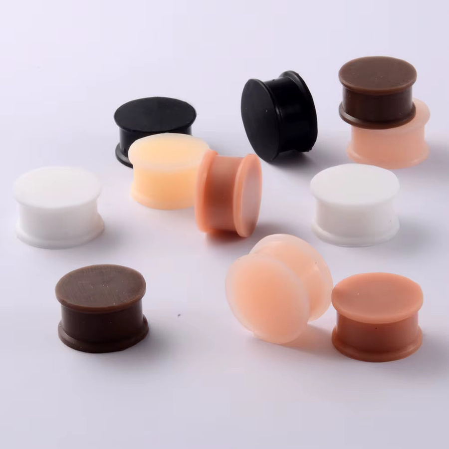 Ohr Piercing Plugs Silikon, Bunt, Unisex, 3mm-50mm - Bild 3