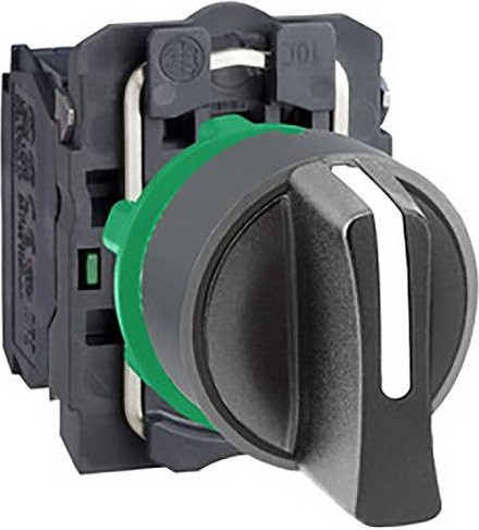 Schneider Electric XB5AD33C0 Wahlschalter in Schwarz und Grau aus Kunststoff mit IP69K Schutzart - Bild 1